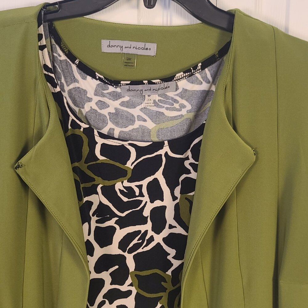 NWT DANNY AND NICOLE 2 Piece Women's Floral Midi Dress with Jacket Size 2X - Picture 4 of 16